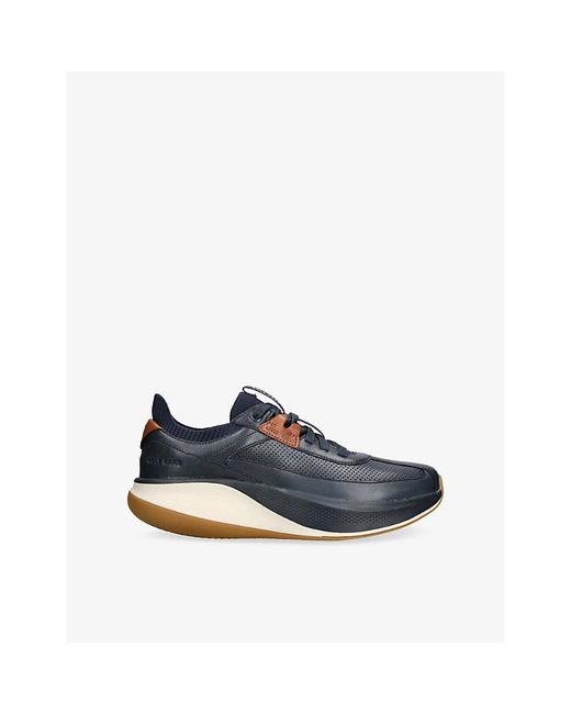 Cole Haan Blue Leather Grandprø All-Day Runner Sneakers for men