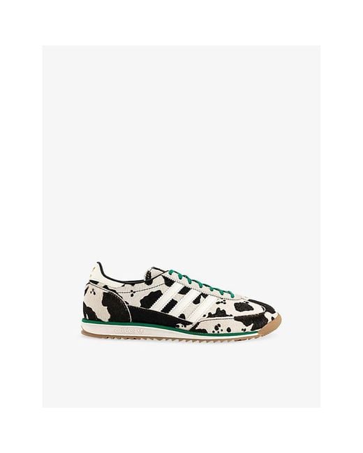 Adidas White Sl72 Leather Trainers