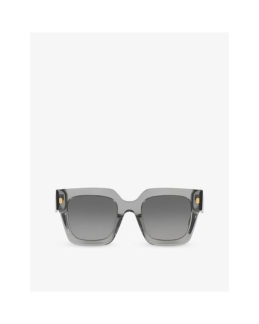 Fendi Gray Fe40101i Roma Square-frame Acetate Sunglasses