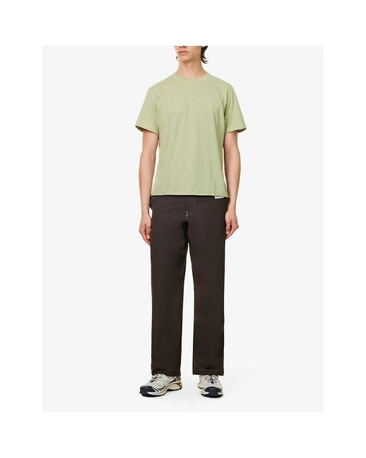 Satisfy Green Softcelltm Cordura® Climb Brand-patch Cotton-blend Jersey T-shirt for men