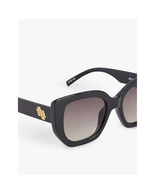 Le Specs Black Euphoria Square-frame Polyethylene Sunglasses