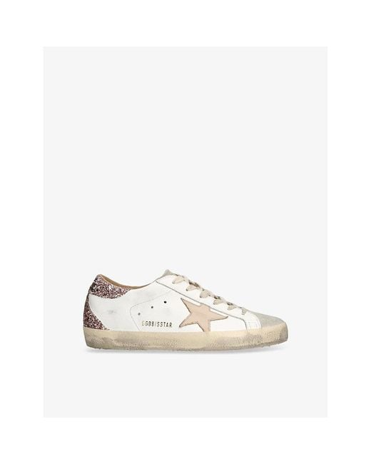 Golden Goose Deluxe Brand Natural Super Star Leather Low-Top Trainers