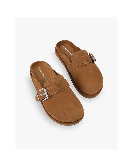 KG by Kurt Geiger Brown Nightly Backless Suede Loafers
