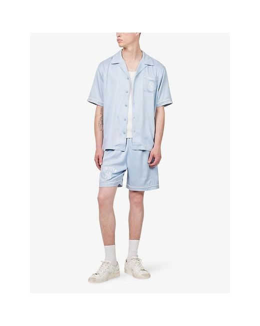 KTZ Blue New York Yankees Mlb Woven Shorts for men