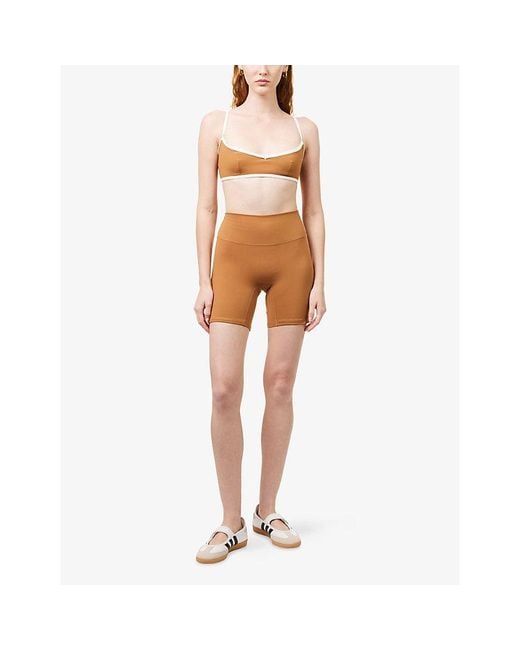 Cheap Monday Natural Griffith High-Rise Stretch-Jersey Shorts