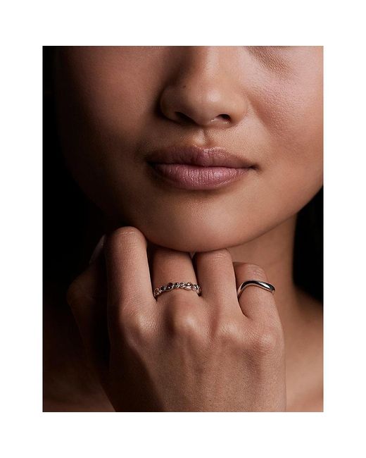 Astrid & Miyu White Sunset Pear-Plated Sterling- And Cubic Zirconia Band Ring