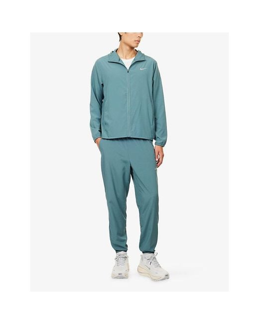 Nike Blue Dri-Fit Hooded Woven Jacket for men