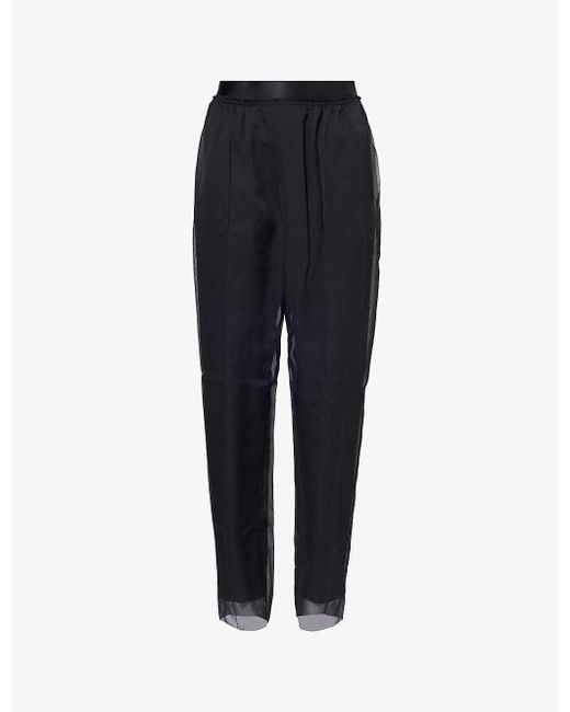 Undercover Blue Wide-leg High-rise Woven Trousers