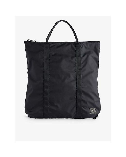 Porter-Yoshida and Co Black Flex 2way Shell Tote Bag for men