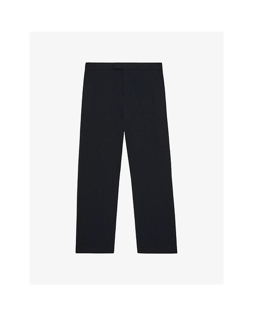 Reiss Blue Found Relaxed-Fit Stretch-Woven Trousers for men