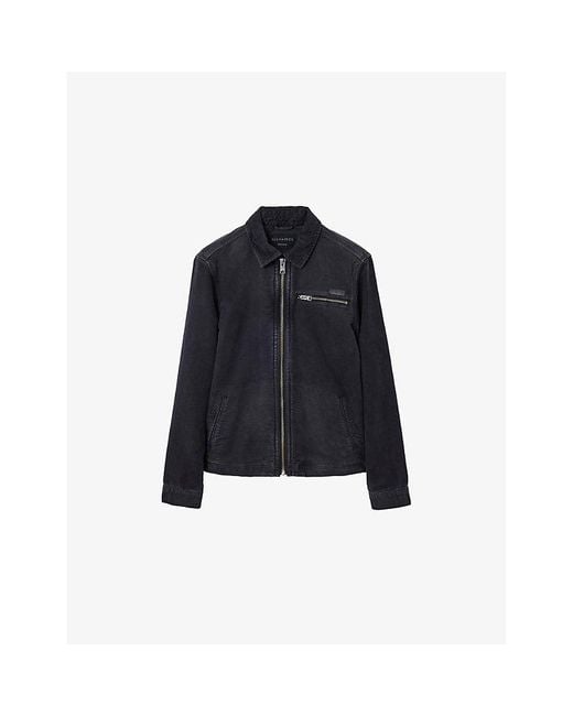 AllSaints Blue Rothwell Cotton Jacket for men