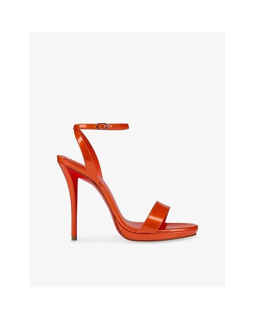 Christian Louboutin Red Miss Z 120 Patent-Leather Sandals
