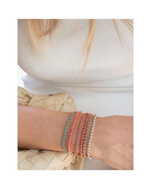 La Maison Du Couturier Red Assya Panama 18Ct-Plated Sterling- And Silk Kuna Friendship Bracelet