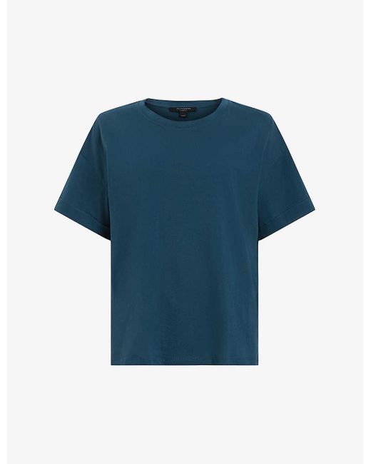 AllSaints Blue Briar Relaxed-fit Organic-cotton T-shirt