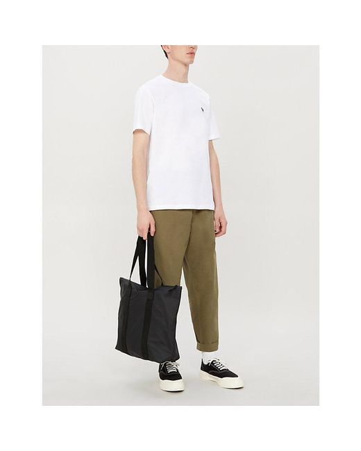 Paul Smith White Zebra-embroidered Cotton-jersey T-shirt for men
