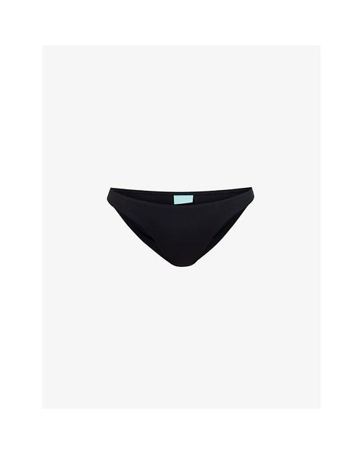 Melissa Odabash Black Barcelona High-Leg Mid-Rise Bikini Bottoms