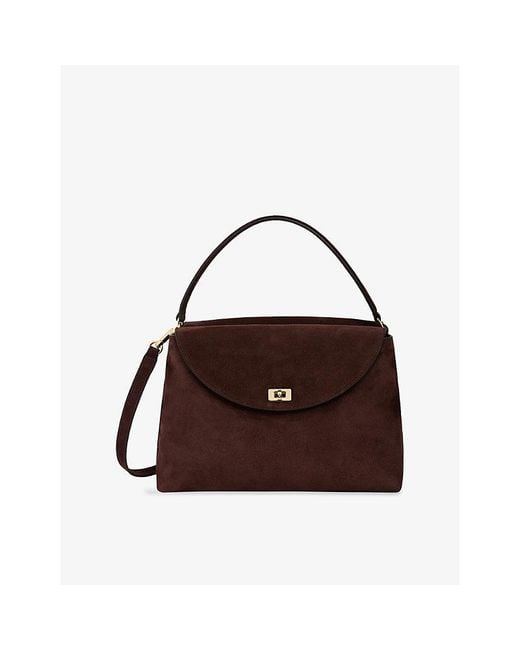 Sandro Brown Le Grand Bazaar Suede Shoulder Bag