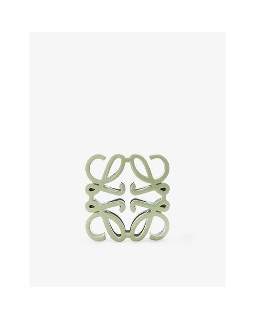 Loewe Green Anagram Bombé Dice Brass Charm