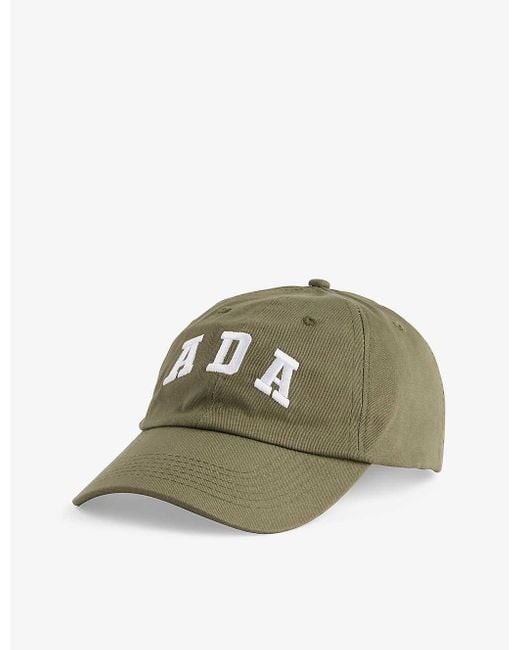 ADANOLA Green Soft Basics Logo-embroidered Cotton Cap