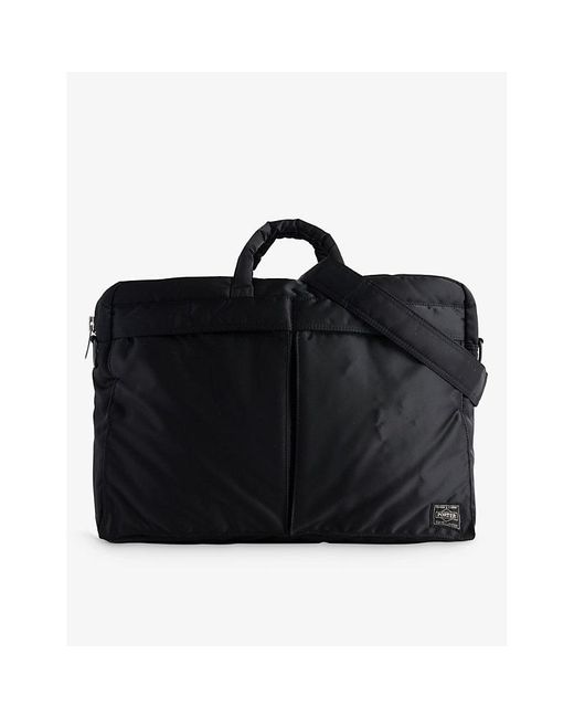 Porter-Yoshida and Co Black Tanker Shell Briefcase for men