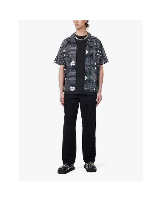 Carhartt Black Heart Bandana Graphic-print Relaxed-fit Cotton Shirt X for men