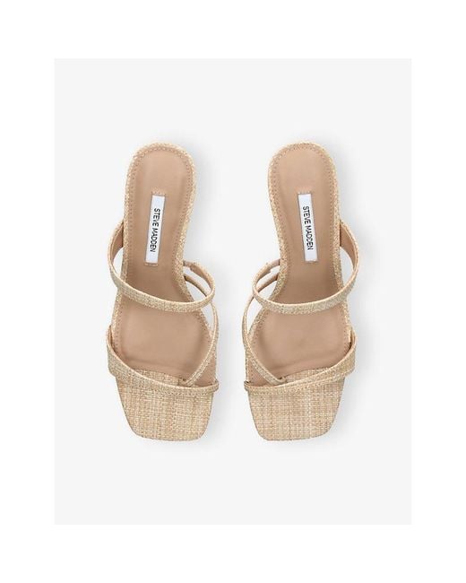 Steve Madden Metallic Ajay Heeled Woven Sandals