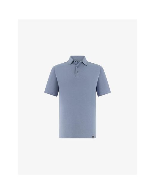 Boggi Blue Regular-Fit Stretch Pima Cotton Polo Shirt for men