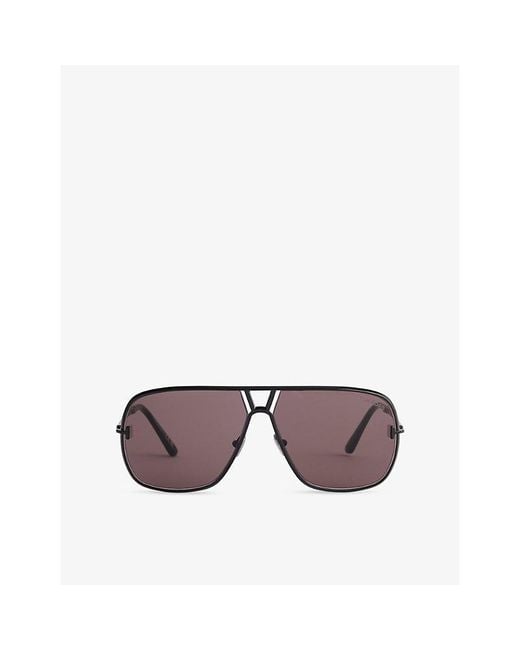 Tom Ford Purple Vincent Pilot-Frame Acetate Sunglasses for men
