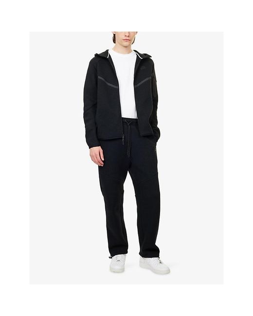 Nike Black Technical Logo-Print Stretch-Woven Jogging Bottoms for men