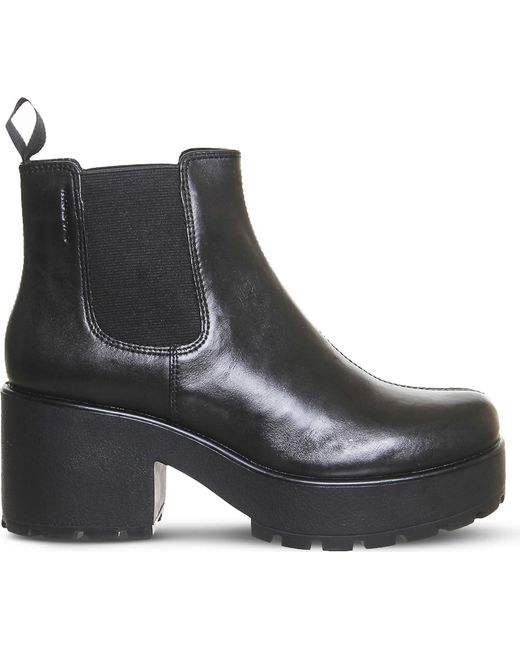 Vagabond Black Dioon Chunky Leather Chelsea Boots