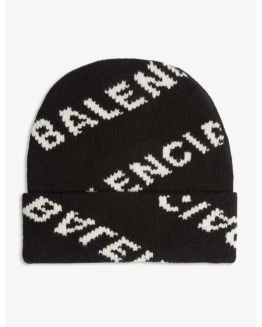 balenciaga logo beanie
