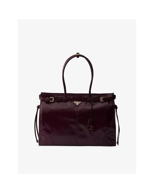 Prada Purple Bonnie Extra Large Leather Bag