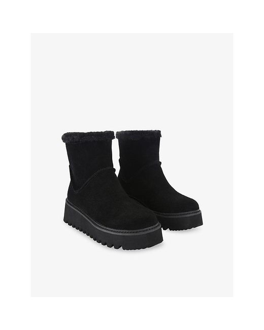 Carvela Kurt Geiger Black Inverno Lined Suede Ankle Boots