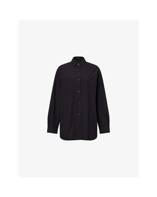 Agolde Blue X Maria Mcmanus A-Line Cotton-Poplin Shirt