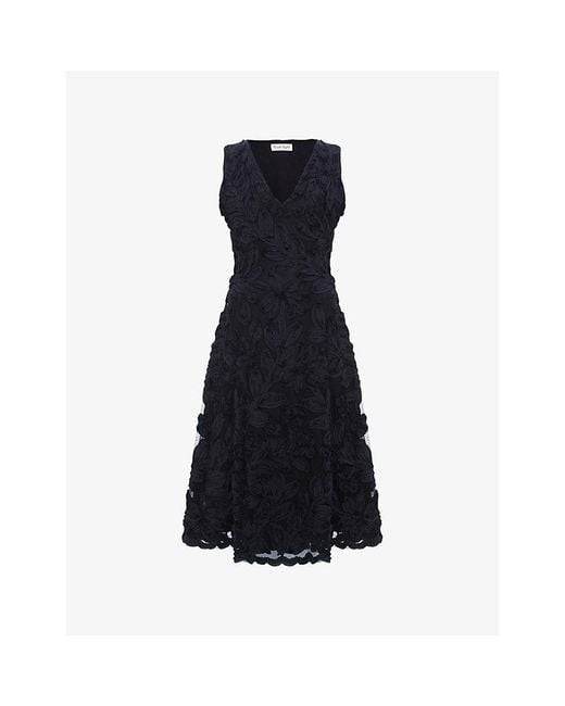 phase eight black lace dress Phase Eight Viktoria Lace Mesh Midi Dress In Black