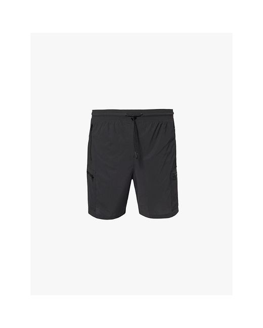 GYMSHARK Gray Rest Day 6' Cargo Brand Print Slim-Fit Stretch-Woven Shorts for men