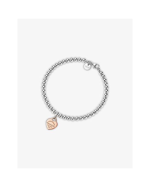 Tiffany & Co Multicolor Return To Tiffany Heart Tag Medium 18Ct Rose- And Sterling Bracelet