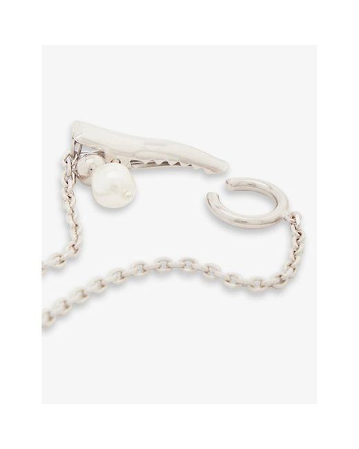 Justine Clenquet Charly Elasticated Palladium-plated Brass