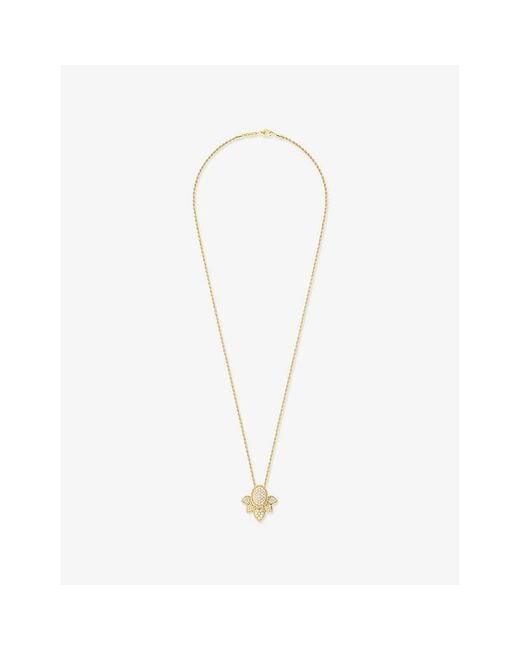 Boucheron White Serpent Bohème 18Ct- And 0.80Ct Brilliant-Cut Diamond Pendant Necklace
