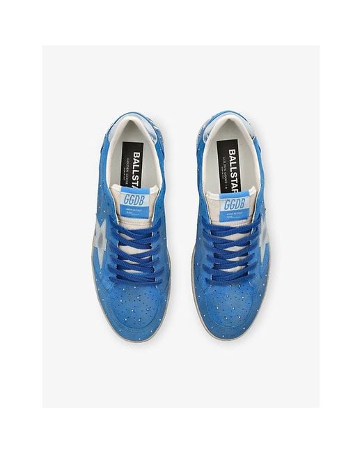 Golden Goose Deluxe Brand Blue Ballstar 50571 Suede Trainers for men
