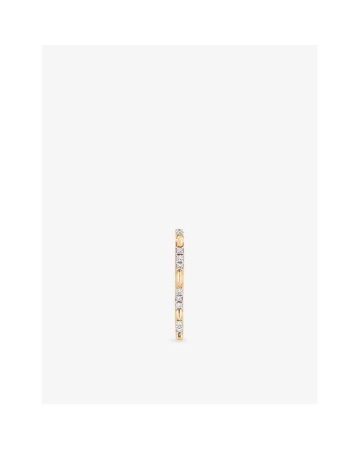 Kismet by Milka White Sting 0.20Ct Diamond Hoop Earring