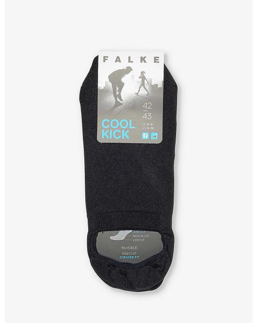 Falke Black Cool Kick Recycled Polyester-blend Knitted Socks for men