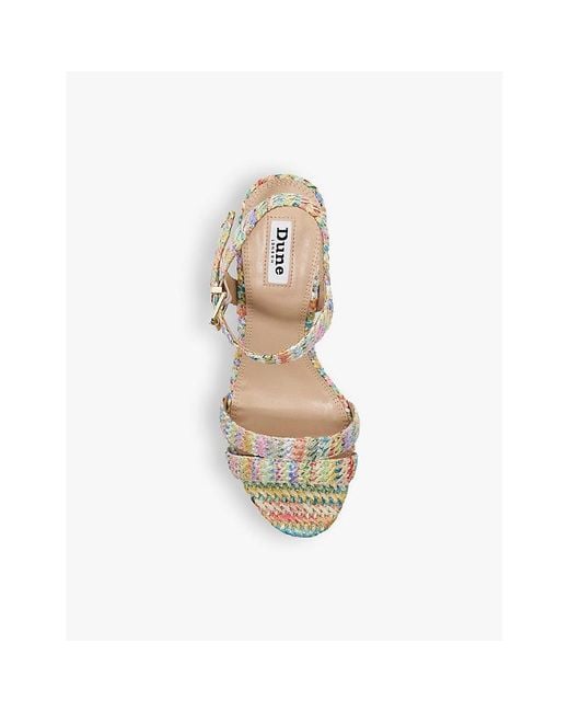 Dune raffia sandals outlet