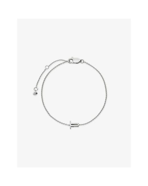 Monica Vinader Metallic Initial T Sterling- Bracelet
