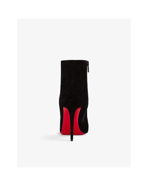 Christian Louboutin Black So Kate 100 Suede Heeled Ankle Boots
