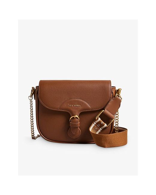 Ted Baker Esia Leather Crossbody Bag in Brown Lyst