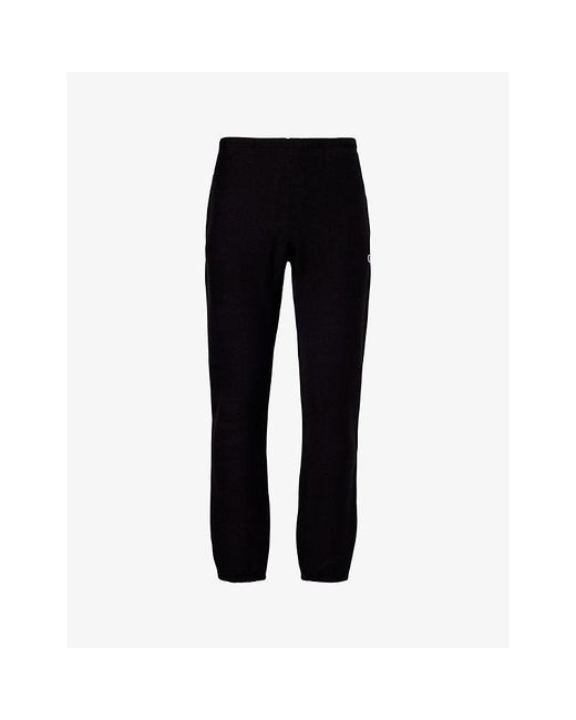 Champion Black Brand-appliqué Drawstring-waistband Cotton-blend jogging Botto for men