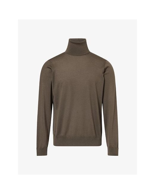 Dunhill Green Superfine-Cashmere Roll-Neck for men