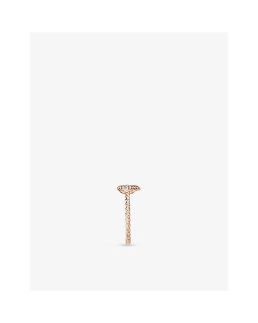 Boucheron White Serpent Bohème 18Ct Rose And 0.32Ct Diamond Ring