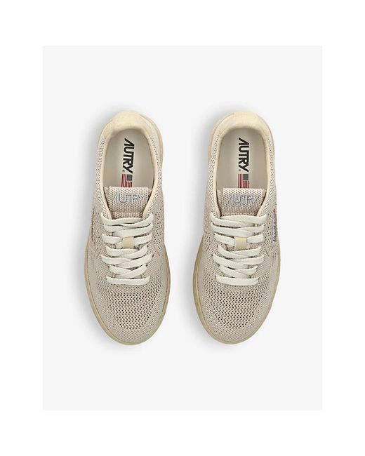 Autry White Easeknit Panelled Mesh Low-top Trainers